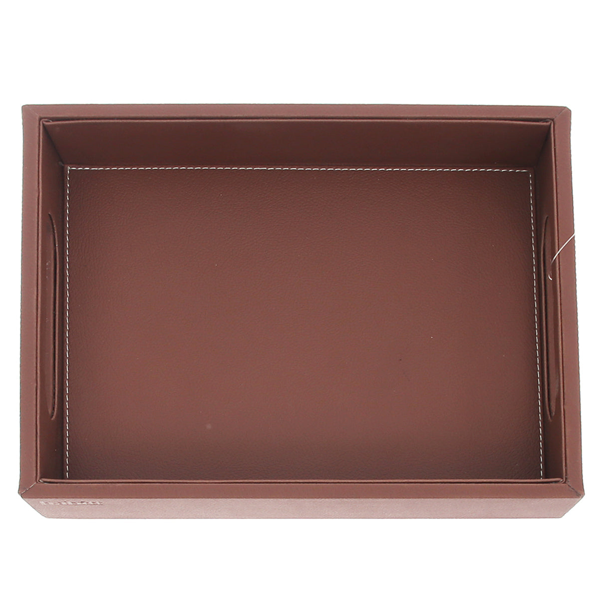 Premium Brown Leatherette Serving Tray